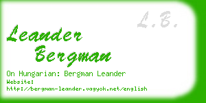 leander bergman business card